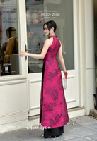 TRINITY Sleeveless Taffeta Flowers patterns Pre made ao dai