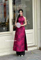 TRINITY Sleeveless Taffeta Flowers patterns Pre made ao dai