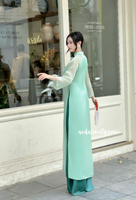 CECELIA Loosing modern ao dai set with beading flowers