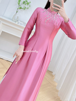 KIMBERLY Traditional ao dai with hand beading collar