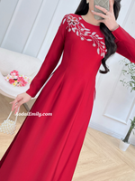 VALERIA Hand beading flowers ao dai