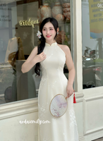 JULIETA Sleeveless Cream Embroidery flowers patterns