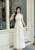 JULIETA Sleeveless Cream Embroidery flowers patterns