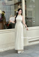 JULIETA Sleeveless Cream Embroidery flowers patterns