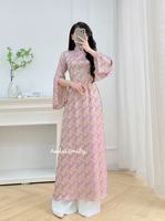 PIPER Pre made Modern ao dai gam