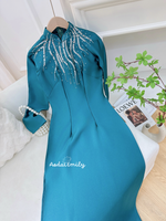 QUINN Traditional ao dai with hand beading collar