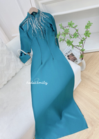 QUINN Traditional ao dai with hand beading collar