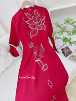 RYLEE Hand beading Lotus ao dai|