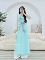LUNA Double layers embroidery Spring patterns modern ao dai