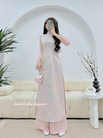SADIE Pastel Pink Ao Dai