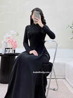 JUNE Ao dai with designed crystals