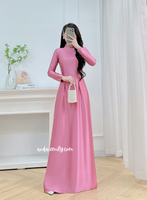 LOUISE Traditional ao dai with simple beading collar