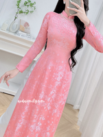 JOSIE Ao dài gấm with beading collar