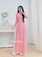 JOSIE Ao dài gấm with beading collar