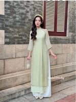 STELLA Double layers Modern ao dai with embroidery flowers