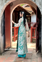 ANYA Modern taffeta with cherry blossom flowers pattern