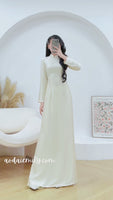 HARMONY Cream ao dai with pearls