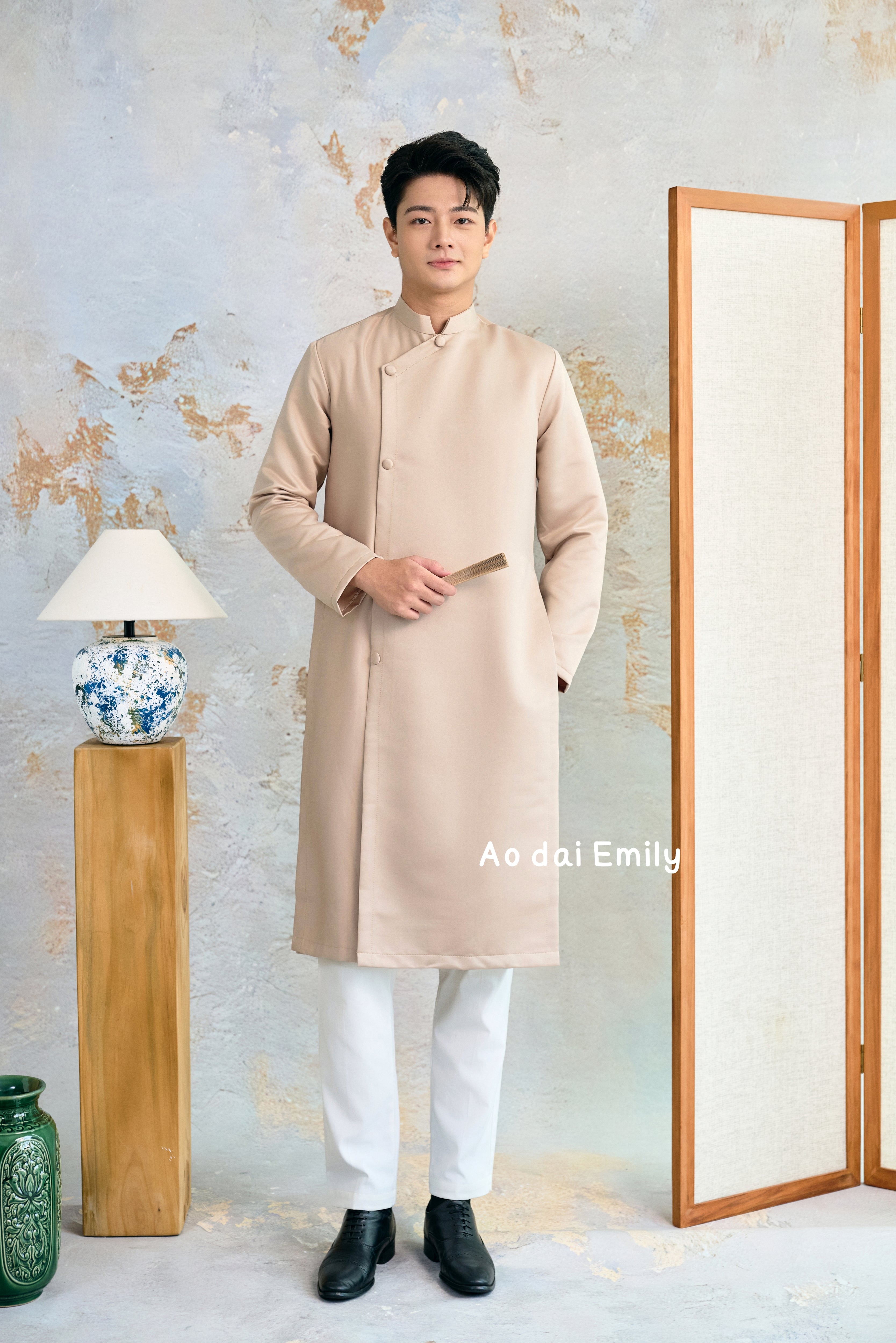 Ao dai for men| Plain color| Bryan