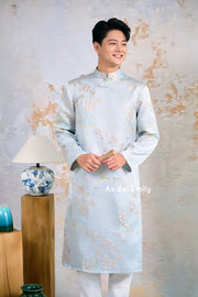 Ao dai for men| ao dai with spring pattern| Jason