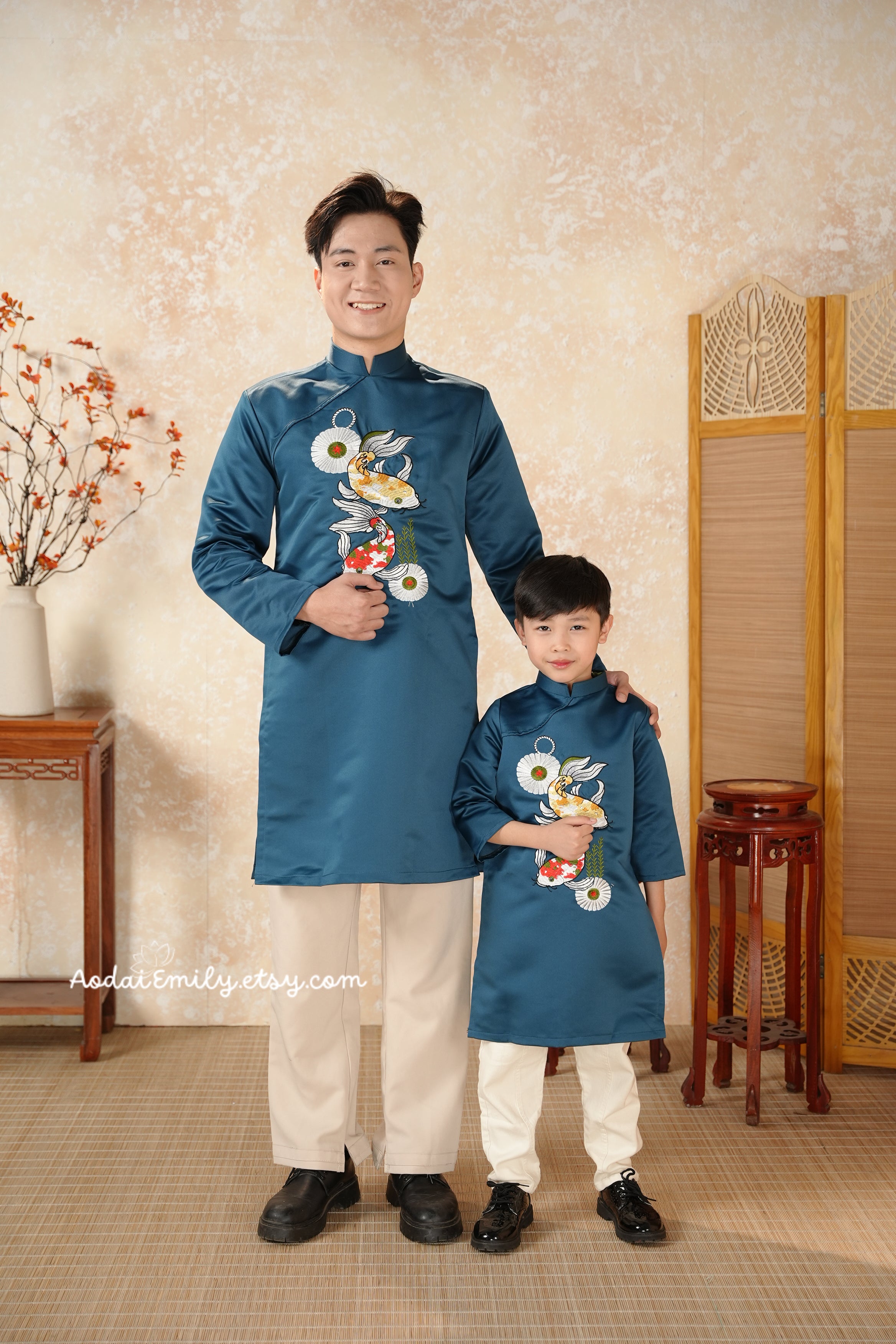 Matching Family Spring Ao Dai Set