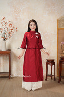 LOVE Cream/ Red Ribbon Embroidery Matching Family