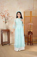 LINDA Baby Blue Matching Mom and Baby Girl