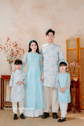 Baby Blue Matching Mom and Baby Girl