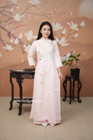 CHRISTINA Dark Green/ Pink Ribbon Embroidery Matching Family