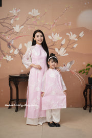 Pastel Pink Matching Mom and baby Girl