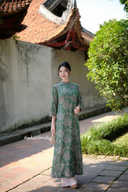 Loosing Green modern ao dai set