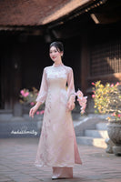 SAMANTHA Pink/Beige Spring flowers pattern