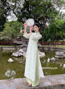 CELIA Double layers modern Loosing style ao dai