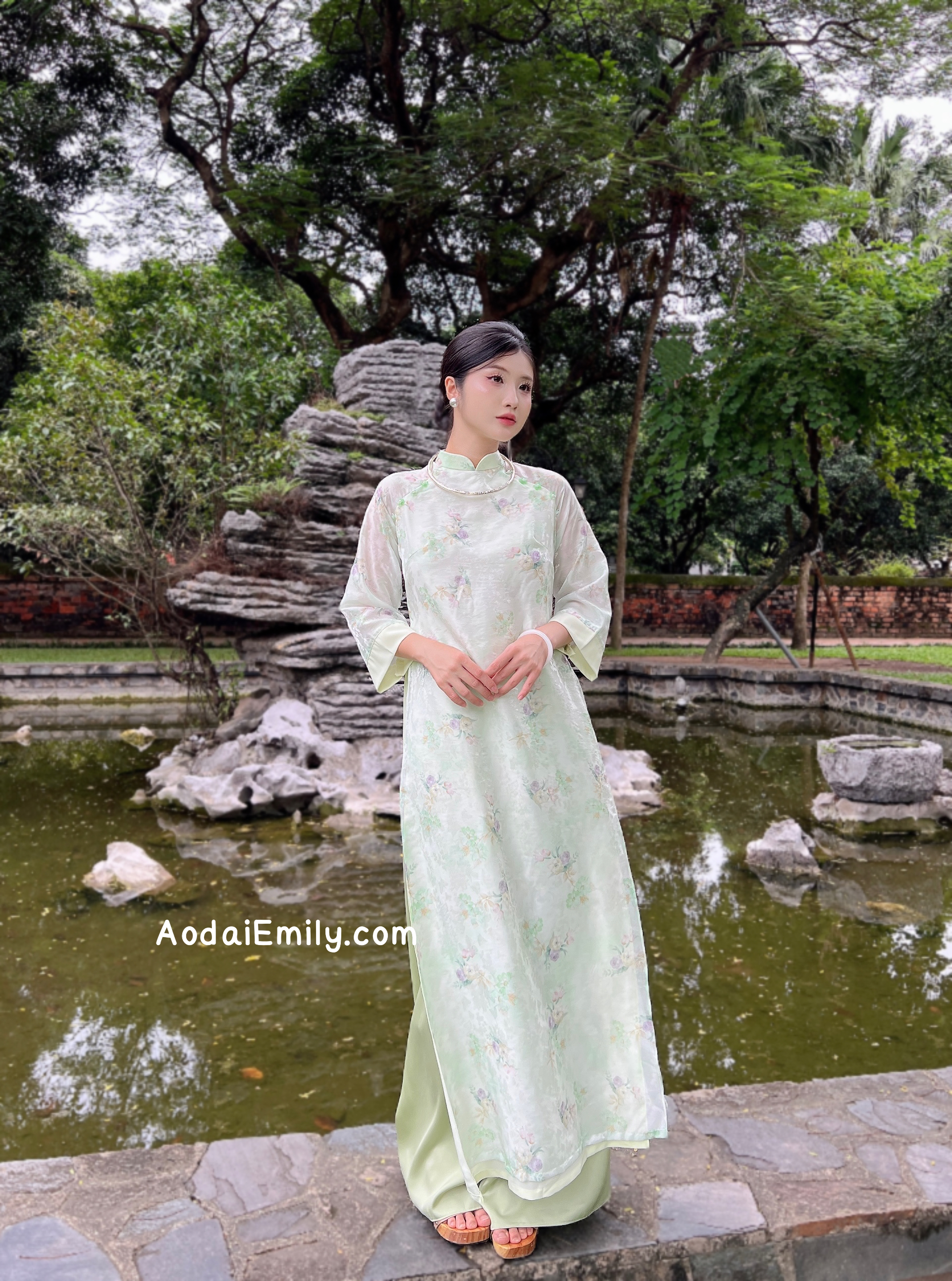 Double layers modern Loosing style ao dai