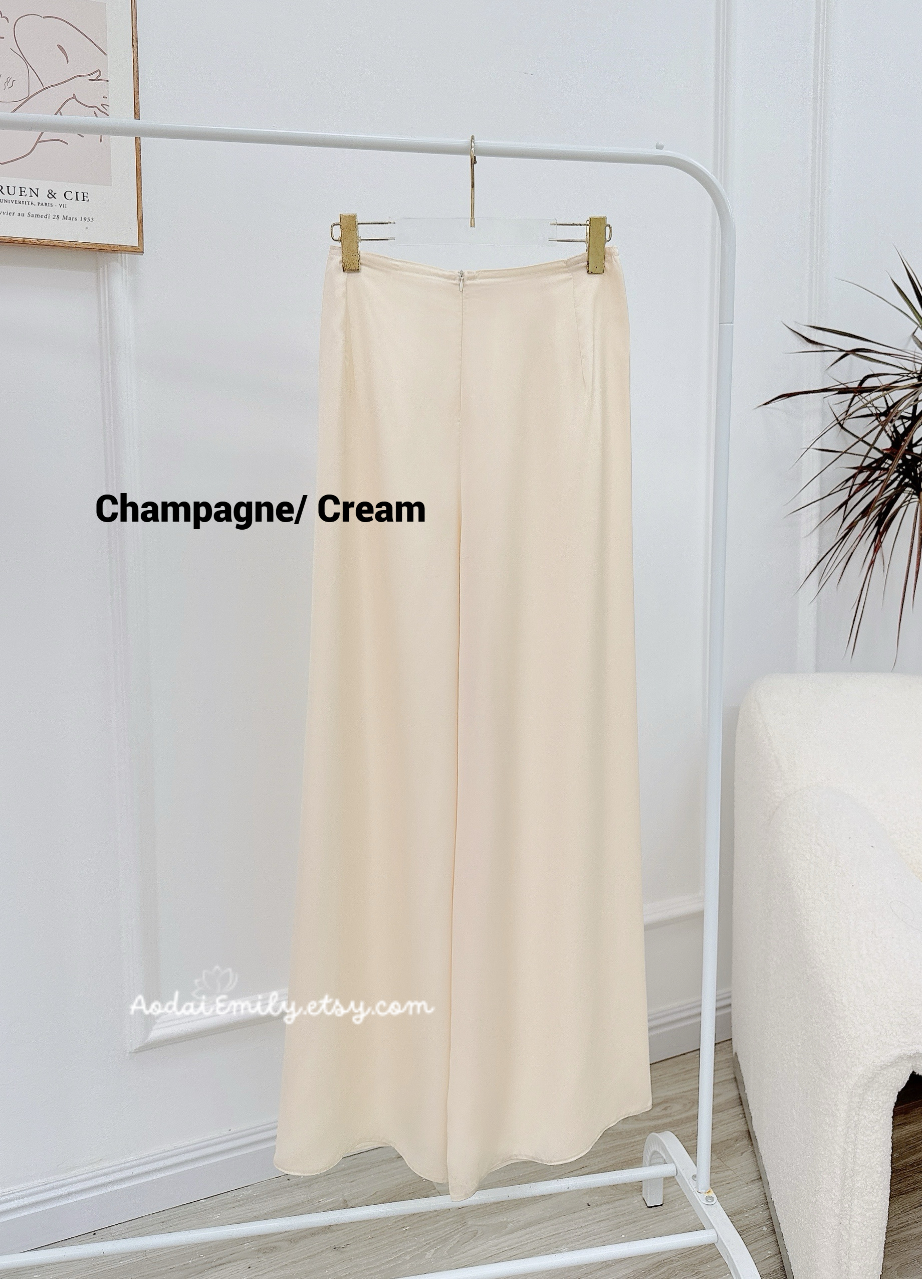 Cream/ champagne Pants for Ao Dai| Quan Ao Dai