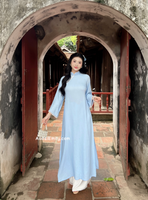 VIOLETA  Loosing Blue modern ao dai with simple designs