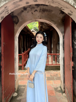 VIOLETA  Loosing Blue modern ao dai with simple designs