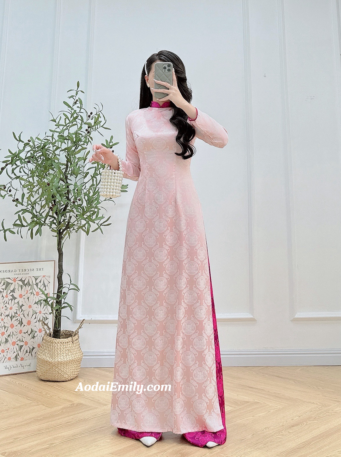 Gam ao dai set | Matching patterns gấm pants