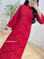JORDAN Double layers Loosing Burgundy modern ao dai