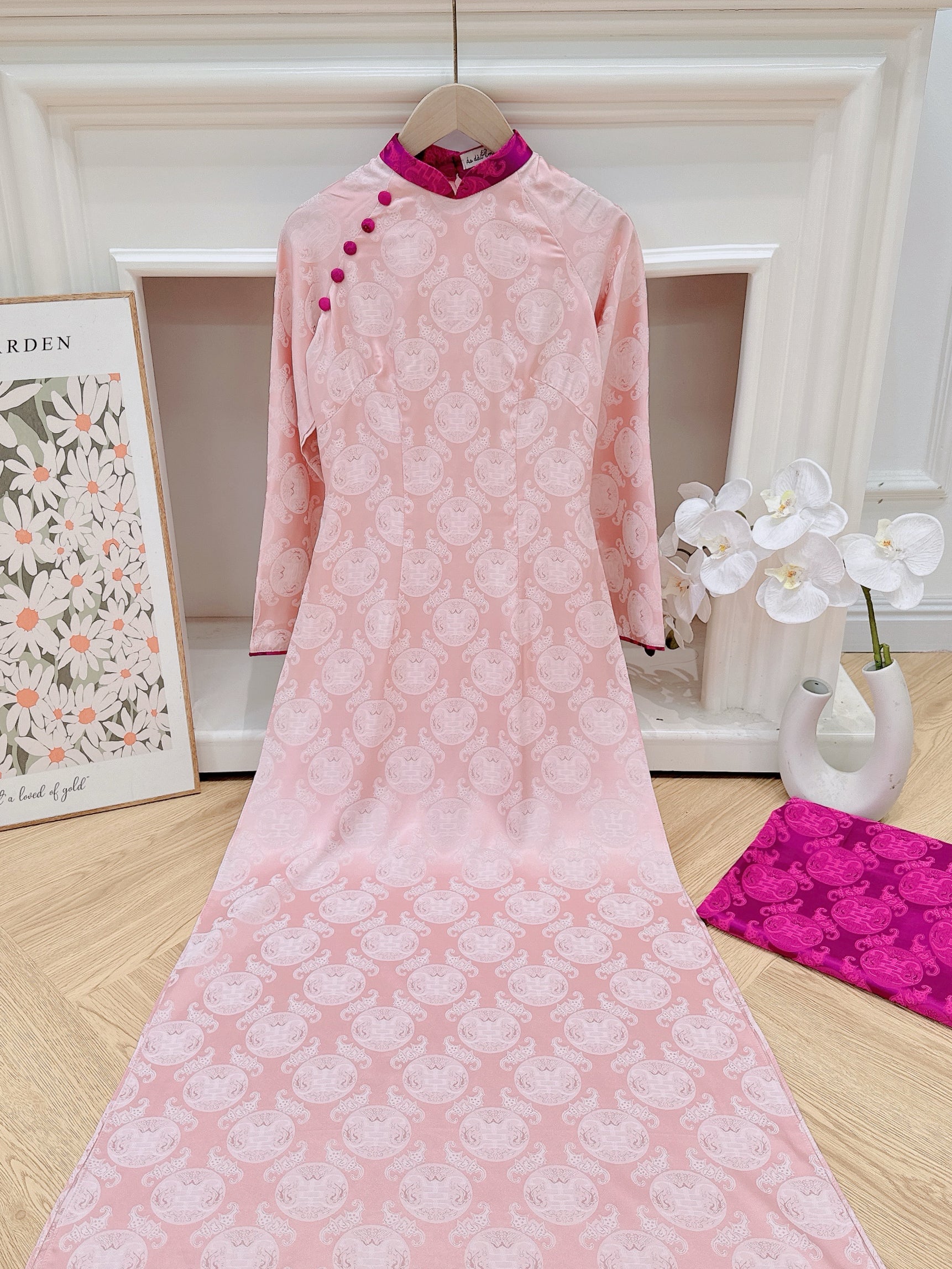 Gam ao dai set | Matching patterns gấm pants