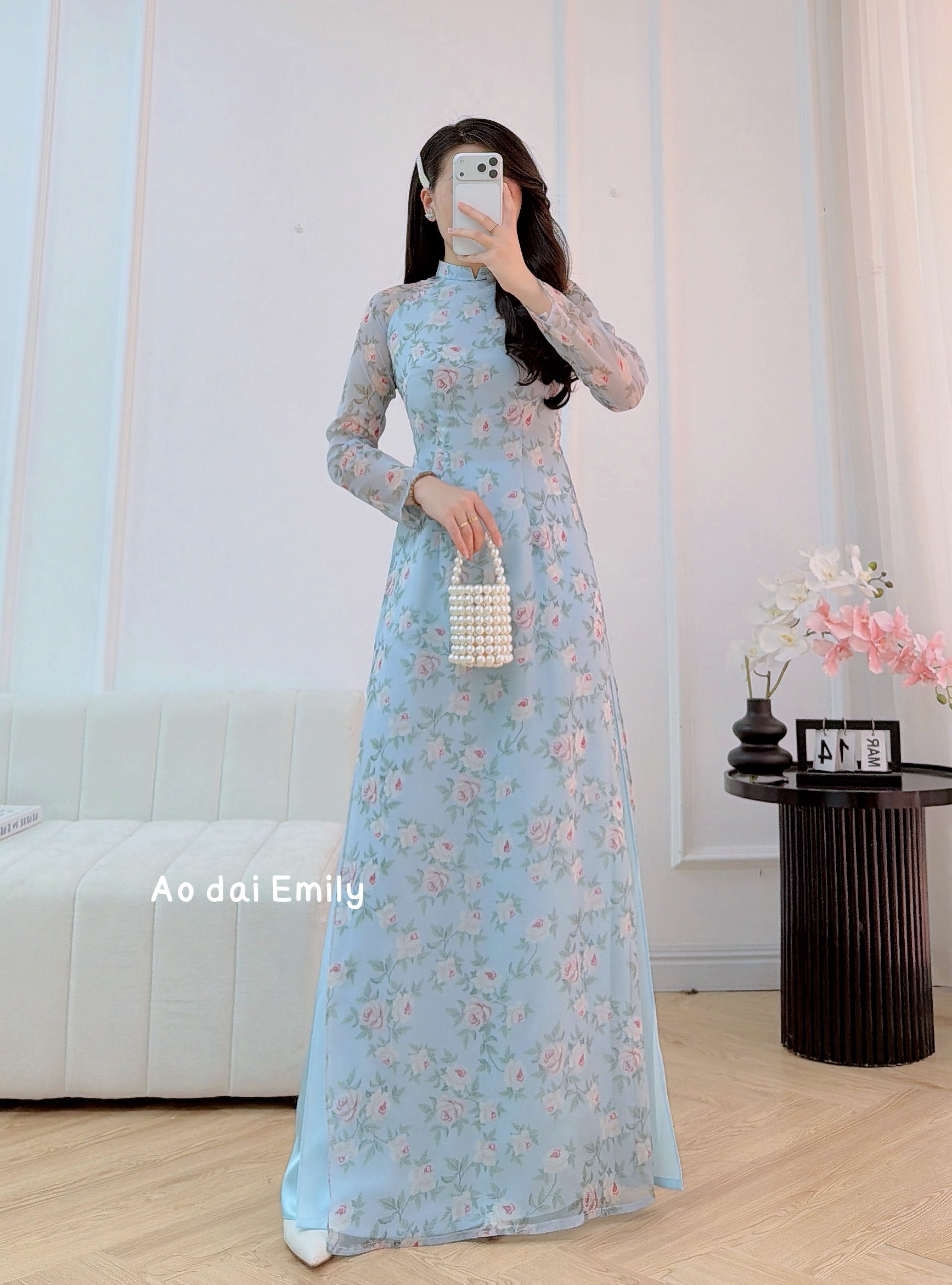 Mini flowers Pre-made Ao dai| Flaming Katy