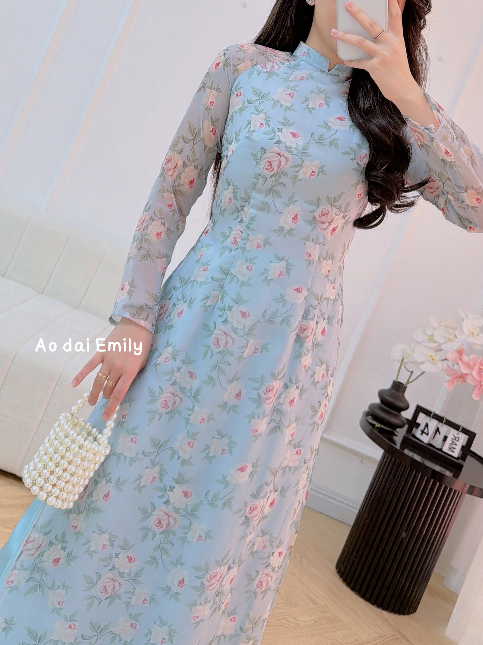 Mini flowers Pre-made Ao dai| Flaming Katy