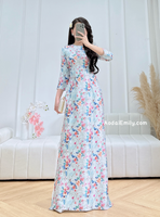 DANI Printed flowers patterns Ao dai