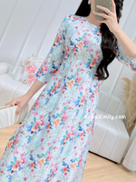 DANI Printed flowers patterns Ao dai