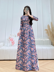 Printed Sakura flowers patterns|