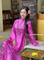 AUBREE Mulberry silk ao dai with Pearls