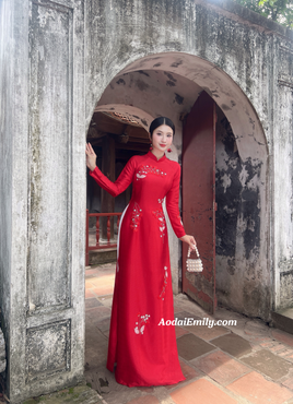 COLETTE Red Lily flowers with crystals