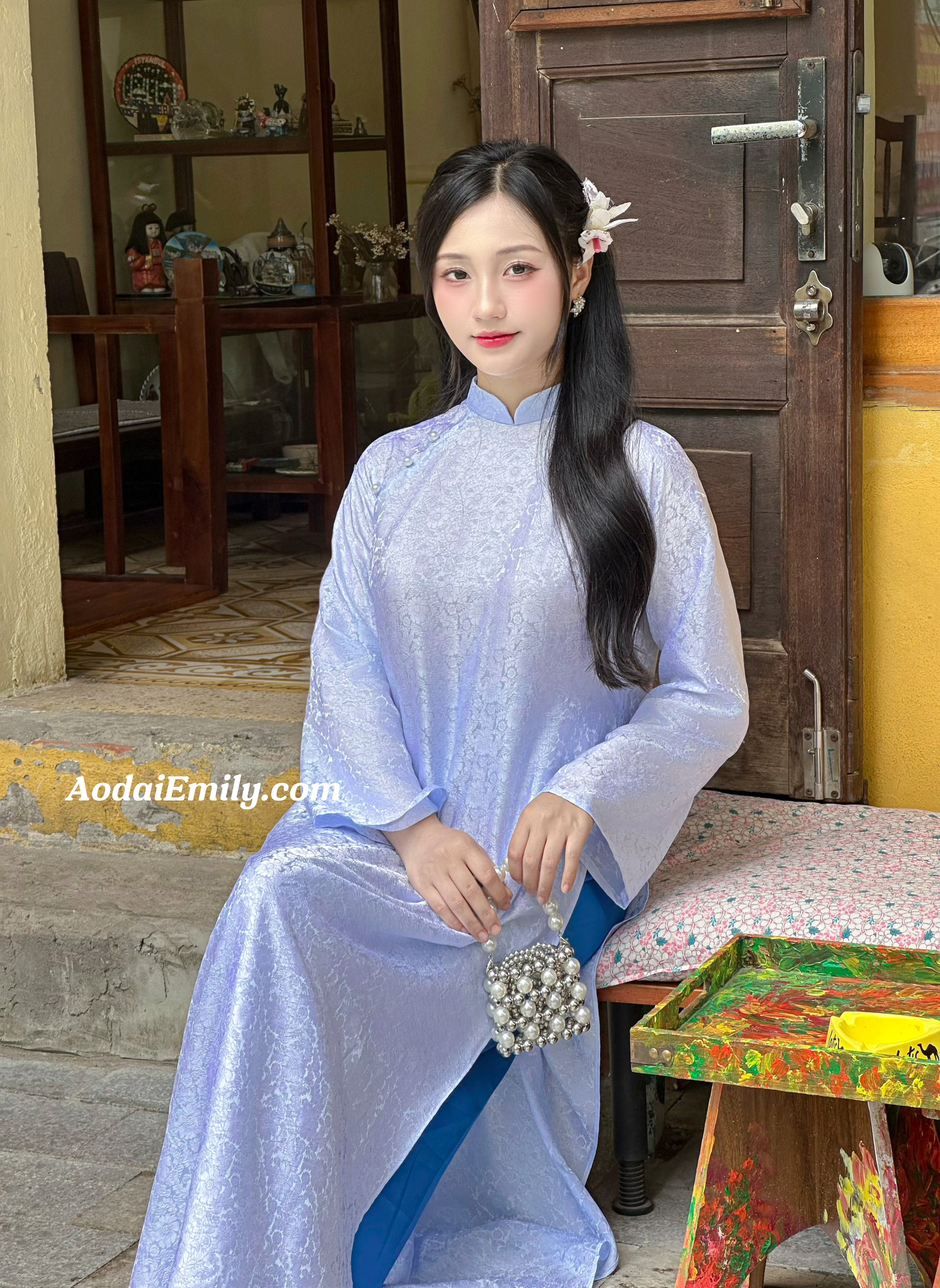 Loosing style Mulberry silk ao dai