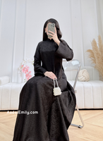 KELSEY Black Mulberry silk ao dai
