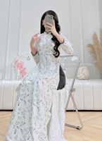 AZARIA Black/White printed flowers pattern