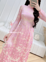 KHLOE Ao dai Gam with Cherry Blossom Flowers